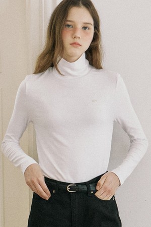 Soft Turtleneck T-shirts - White