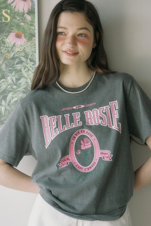 Belle Rose T-shirt - Dark Grey