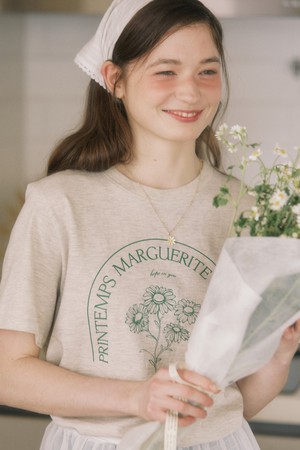Marguerite T-shirt - Oatmeal