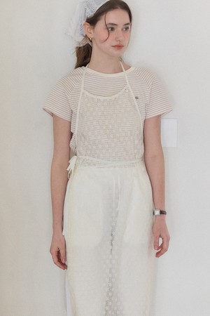 Apron Layered Dress - Ivory