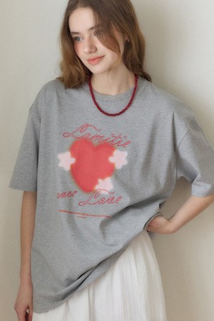 Love Bloom T-shirt - Melange Grey