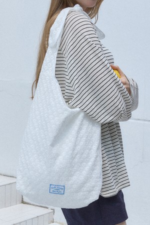 Margaret Embroidery Bow Bag - Ivory