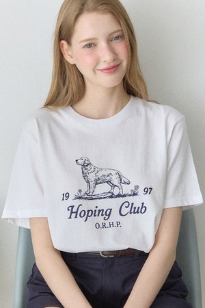 Retriever Hopping Club T-shirt - White
