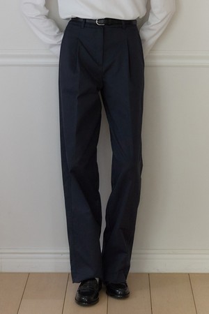 Soft Stretch One Tuck Chino Pants - Dark Navy