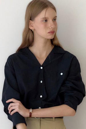 Emma Pocket Blouse - Navy