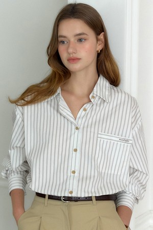 Olsen Stripe Shirt - Ivory