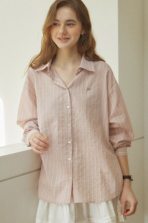 Hope Seersucker Stripe Shirt - Pink