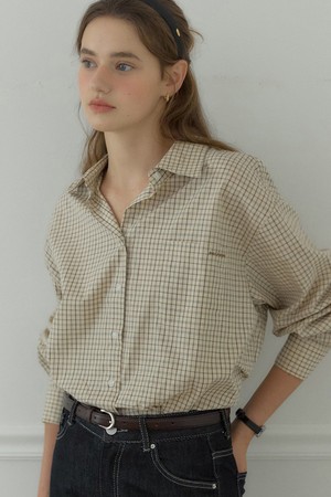 Laura Check Shirt - Beige