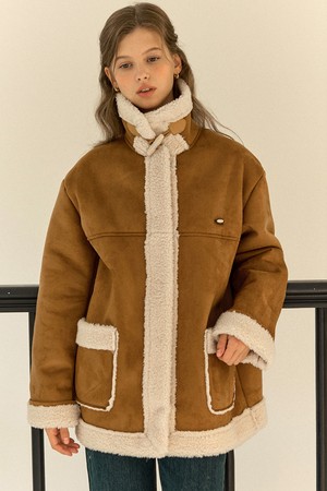Shia Shearling Mustang Coat - Camel