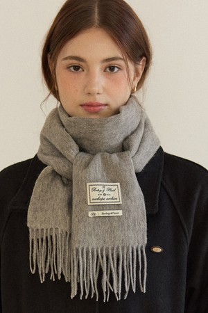 Ordinary Wool Muffler - Melange grey