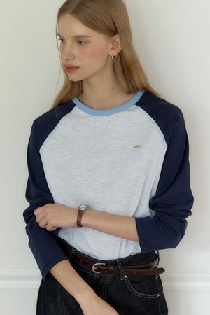 Two-tone Raglan T-shirt - Navy