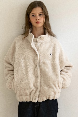 Shearling Comfy Fleece Jacket - Ivory