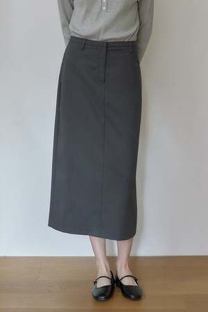 소프트 스트레치 H라인 스커트 - Charcoal