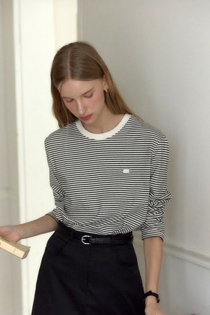 Stripe Sleeve T-shirt - Black