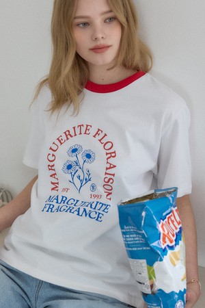 투톤 마가렛 티셔츠 - White