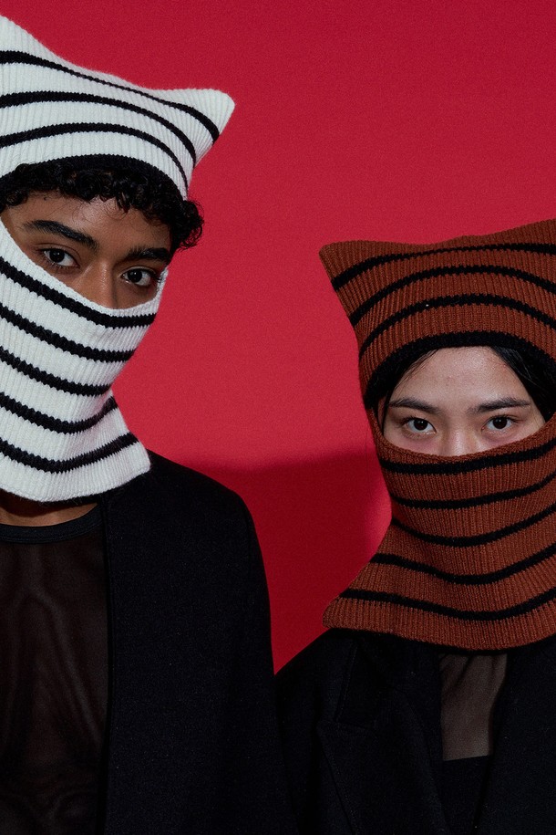 RECLOW - 모자 - STRIPE CAT BALACLAVA 5 COLOR