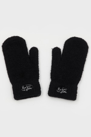 FLUFFY LOGO MITTEN GLOVE 7 COLOR