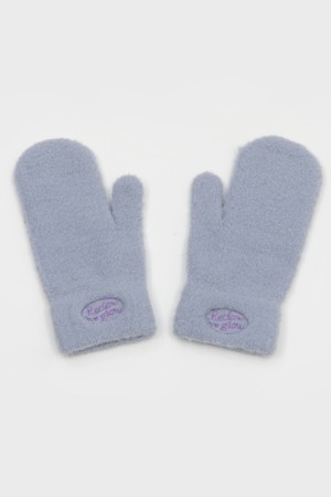 FLUFFY LOGO MITTEN GLOVE 7 COLOR