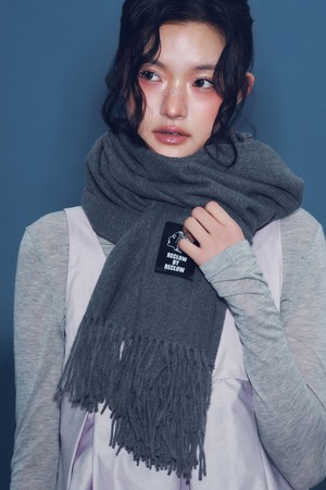 무지 머플러 진그레이