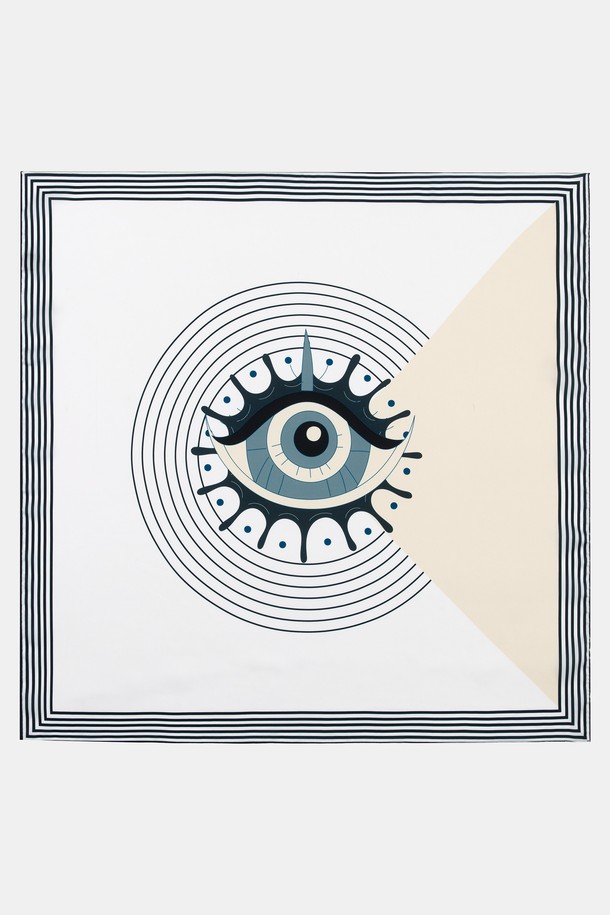 RECLOW - 스카프/머플러 - OPEN EYES SCARF WHITE 스카프