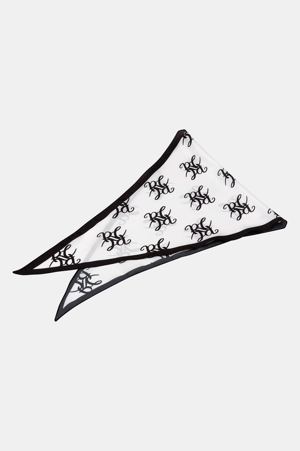 RECLOW - 스카프/머플러 - SIGNATURE DD SYMBOL SCARF WHITE 스카프