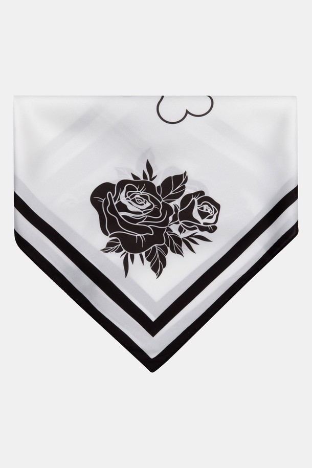 RECLOW - 스카프/머플러 - ROSE SKELETON SCARF BLACK 스카프