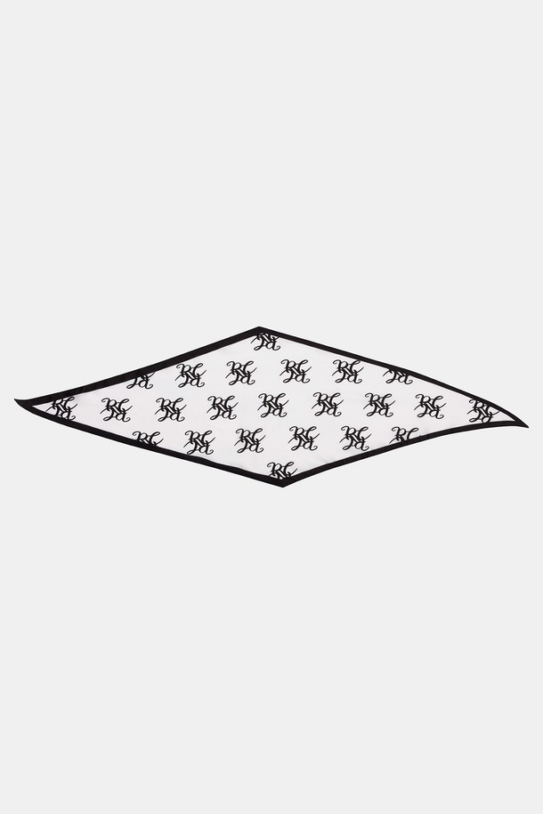 RECLOW - 스카프/머플러 - SIGNATURE DD SYMBOL SCARF WHITE 스카프