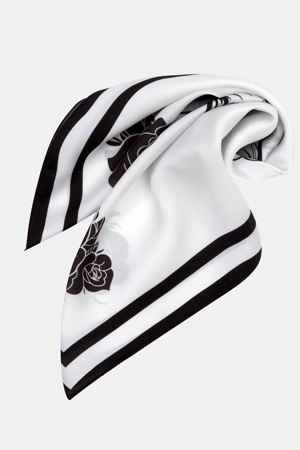 RECLOW - 스카프/머플러 - ROSE SKELETON SCARF BLACK 스카프