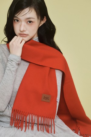 CASHMERE 100% MUFFLER RED