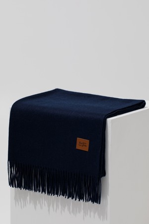 ENORMOUS 숄 캐시미어 100% 머플러 NAVY