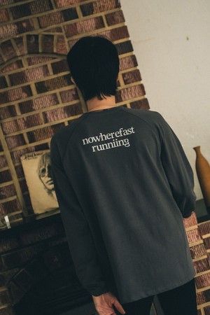 공용 nowherefast running 긴팔 나그랑 러닝 티셔츠_GREY-a