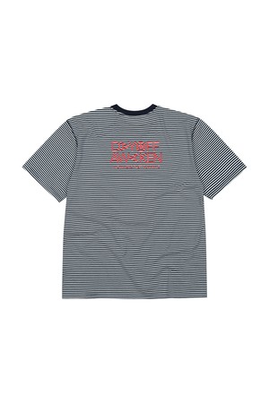 공용 러닝 데이오프어웨이크 스트라이프 반팔 티셔츠_NAVY-a