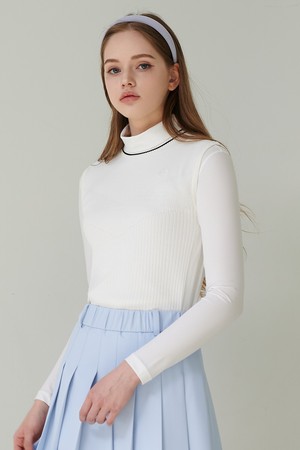 V 라인 트임 넥 니트 베스트 (화이트) _L3A0-NV05K_WHITE-a