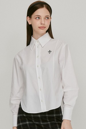 여리핏 로고 자수 카라 셔츠(아이보리)_L3C1-SH01C_IVORY-a