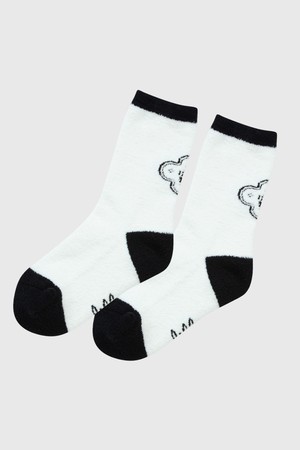 논슬립 자가드 로고 미들 삭스(블랙)_L3D1-SC04K_BLACK-a