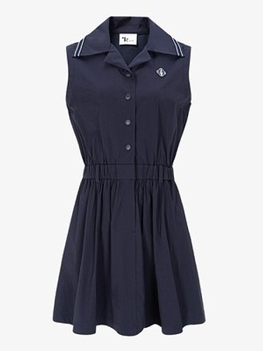 클래식 카라 원피스 (네이비)-a
