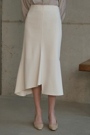 [4.3 예약발송] 머메이드 슬릿 스커트 Textured ver 크림