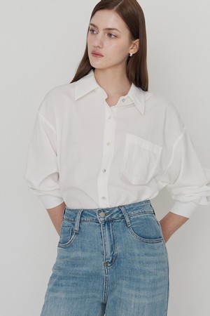 루하스 포켓 린넨 셔츠 아이보리