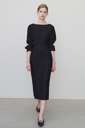 [4.1 예약발송] 로우 링클 원피스 블랙