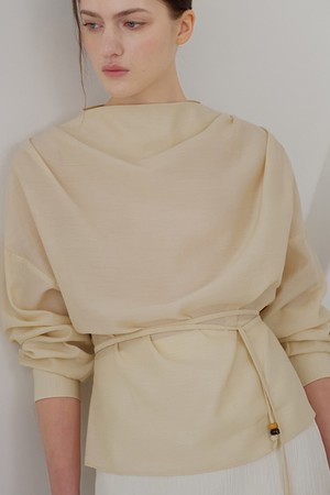 [3.31 예약발송] 세르아 오브제 블라우스 올리브