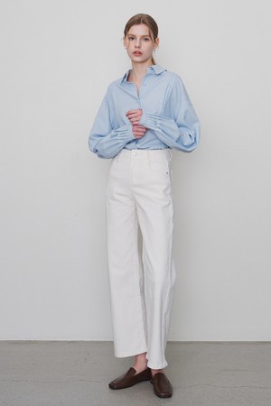 로딘 스트레이트 화이트 팬츠 화이트