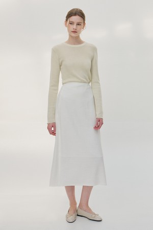 [3.31 예약발송] 클레이 린넨 H라인 스커트 화이트