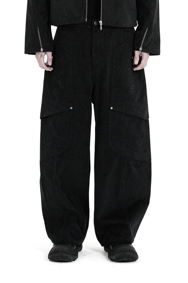 MACHINE - 캐주얼팬츠 - VEILED PANTS (Black)