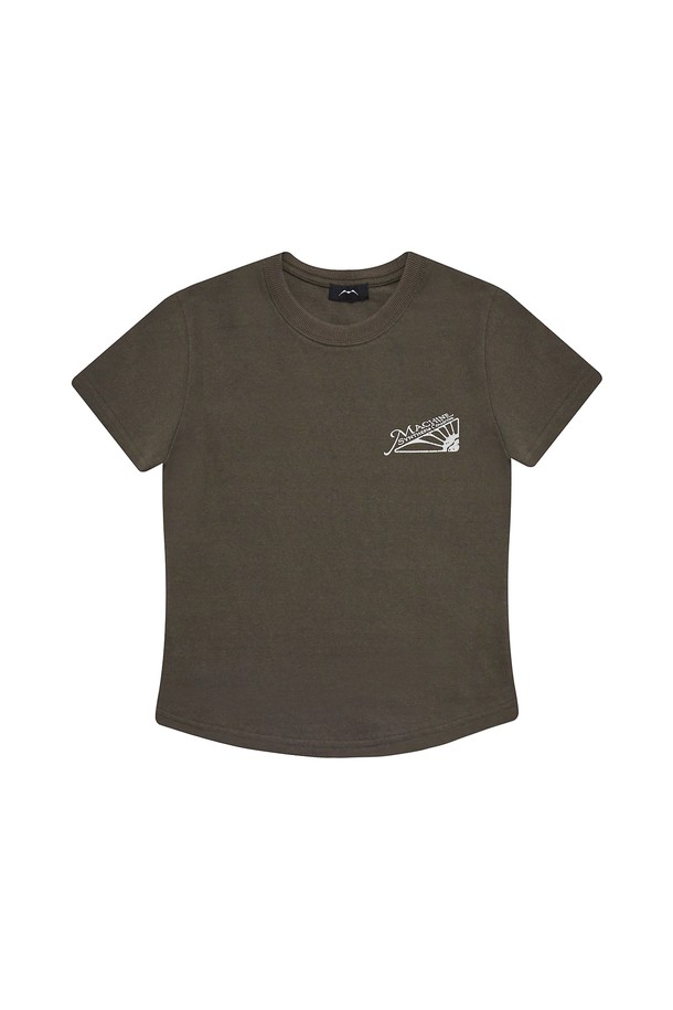 MACHINE - 반팔티셔츠 - DEVO T-SHIRT for woman (DARK OLIVE)