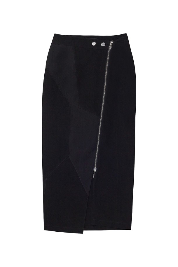 MACHINE - 롱스커트 - CONCRETE SKIRT (BLACK)