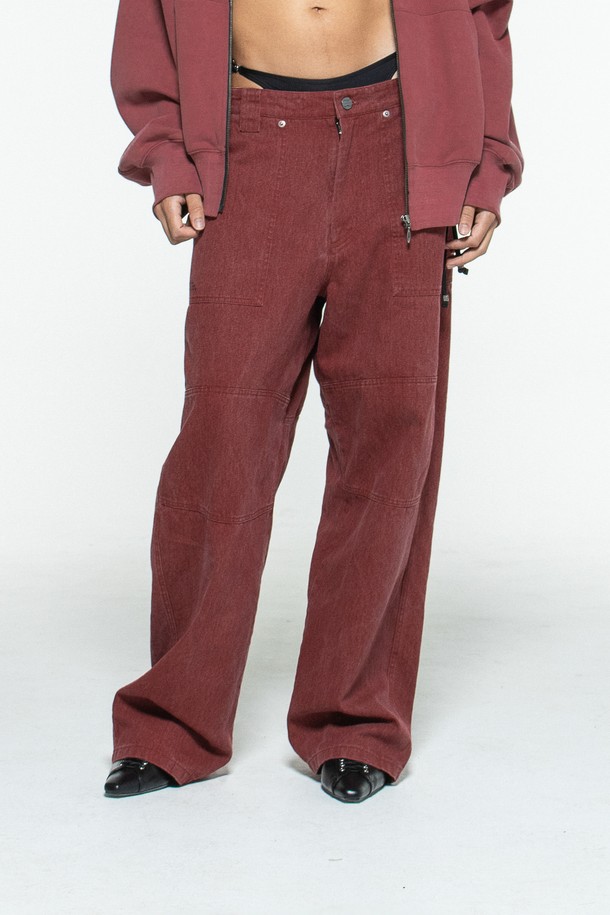 MACHINE - 캐주얼팬츠 - WORK PANTS(RED)