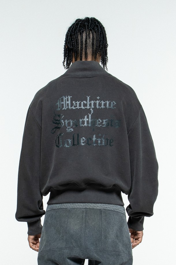 MACHINE - 스웨트셔츠 - COL SWEAT JACKET(CHARCOAL)