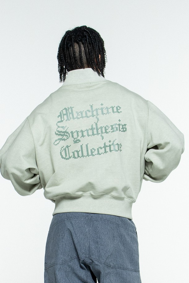 MACHINE - 긴팔티셔츠 - COL SWEAT JACKET(CREAM MINT)