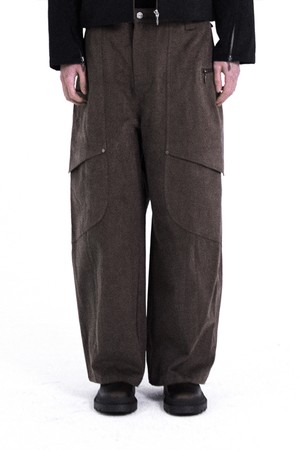 VEILED PANTS (Brown)