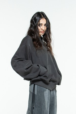 COL SWEAT JACKET(CHARCOAL)